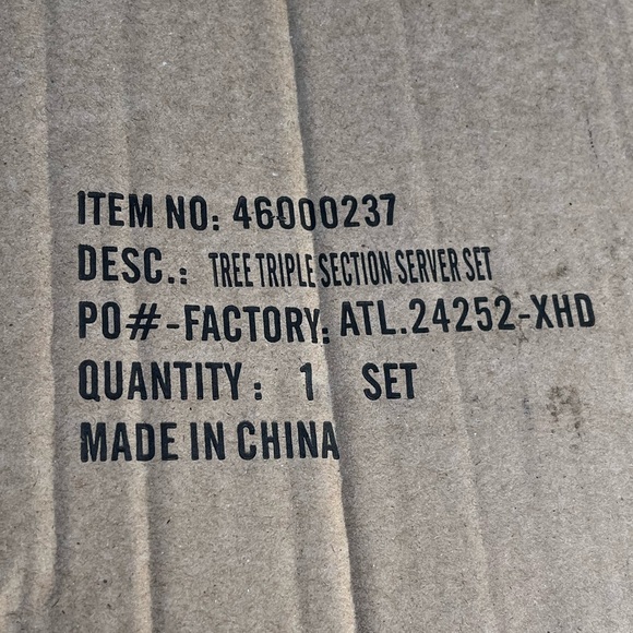 MUD PIE NWT tree triple section server set -white/red “oh Christmas treats” - Picture 5 of 5